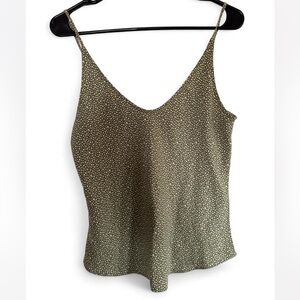 Abercrombie & Fitch Olive Polka Dot Patterned Camisole